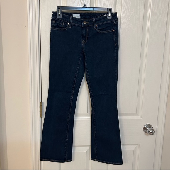 Gap 1969 Sexy Boot Women's Dark Blue Jeans in Rinse Size 27 Short - Picture 3 of 7